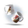 Major European Goldfinch Illustrated Show Standards, Porcelain White Mug