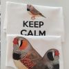 CFW Black Cheek pair - Zebra finch white T-shirt - Image 4