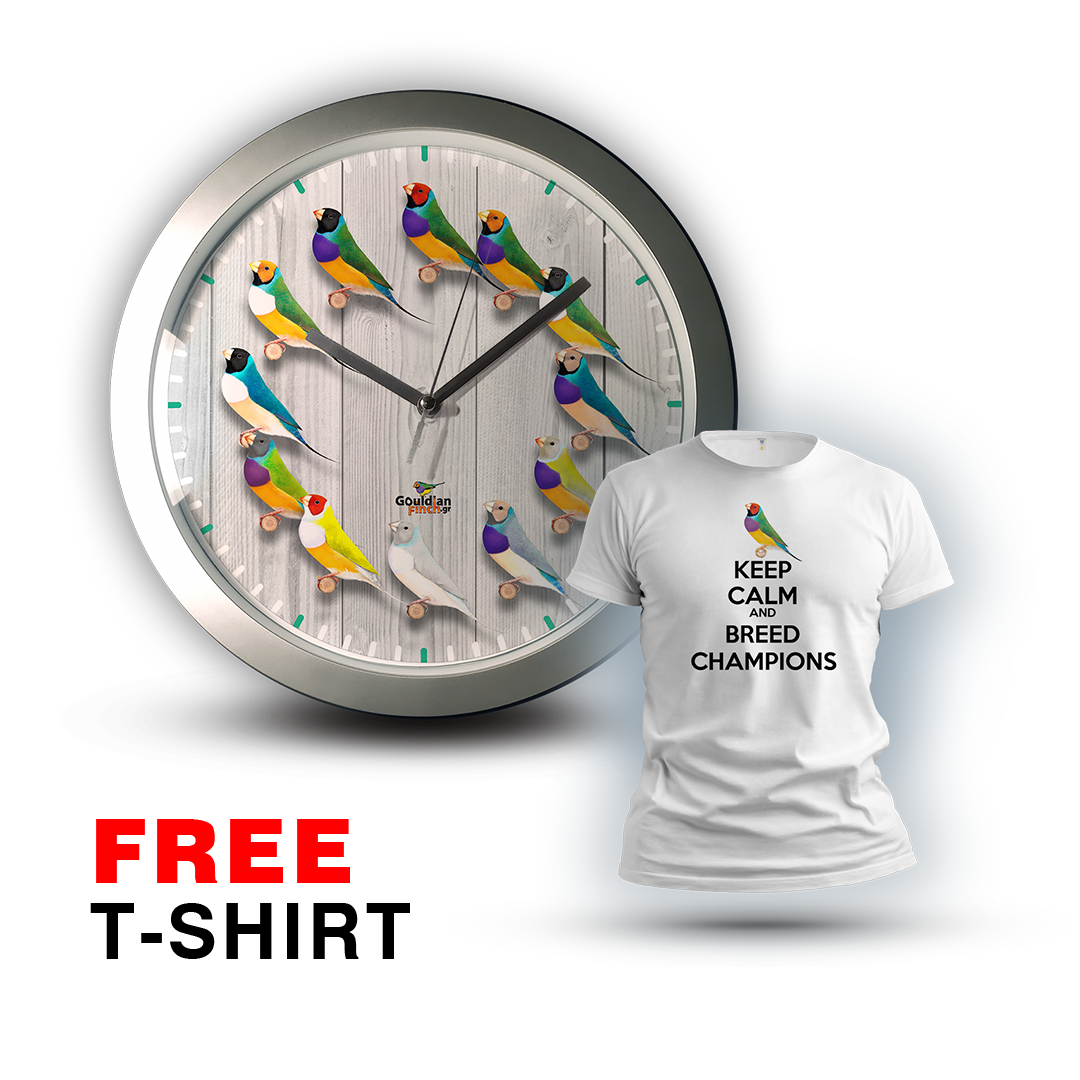 Different Mutations Gouldian finch silver Wall Clock 2026